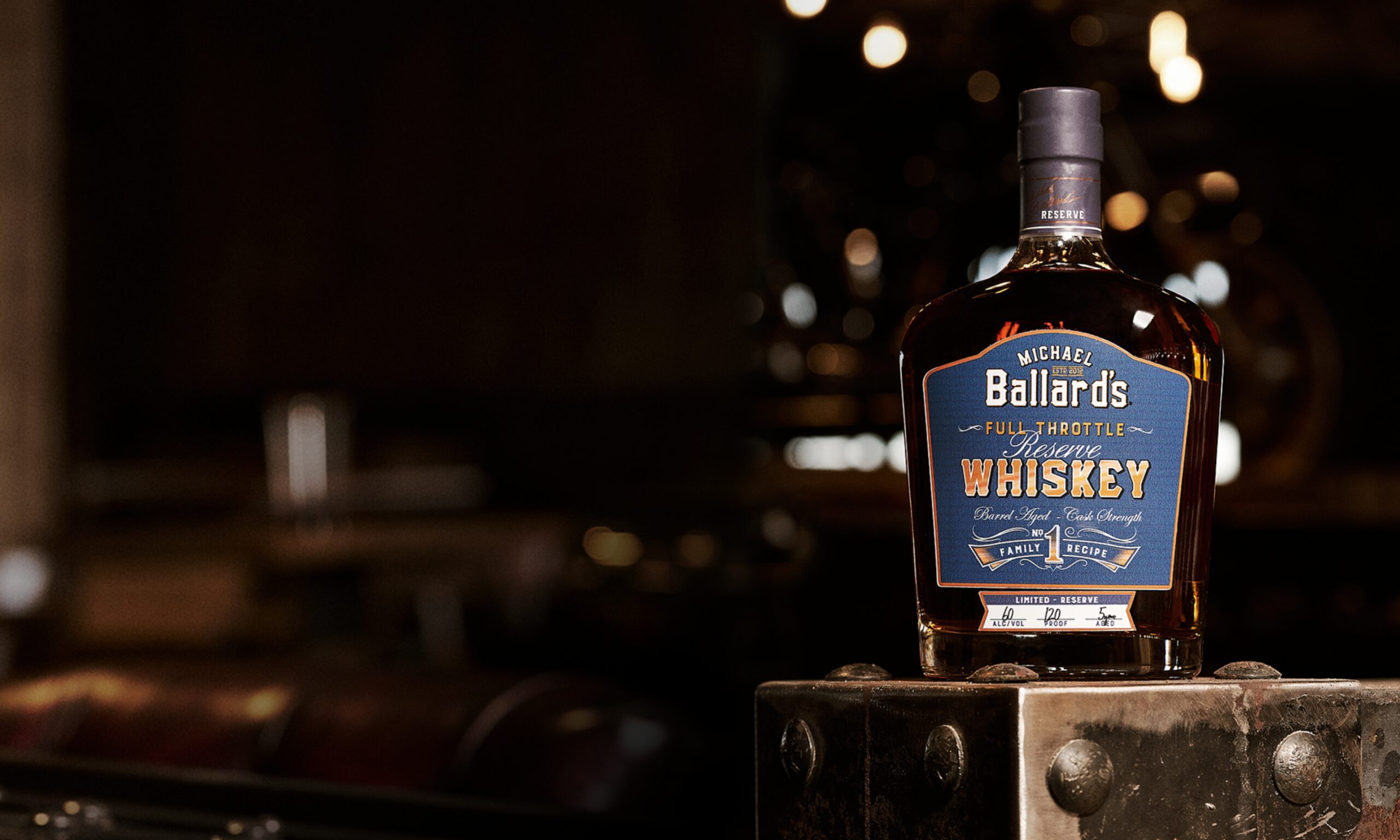 Bottle of Michael Ballard’s Full Throttle Reserve Whiskey representing small-batch craftsmanship and key whiskey terms