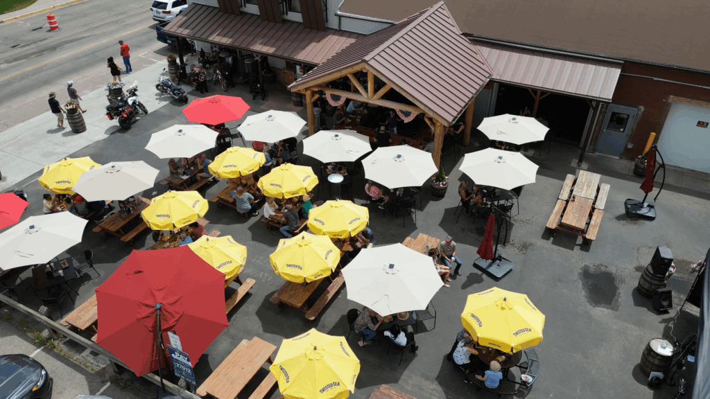 Outdoor Patio at Estes Park Distillery