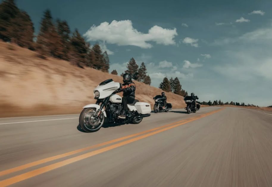 Motorcyclist on the road