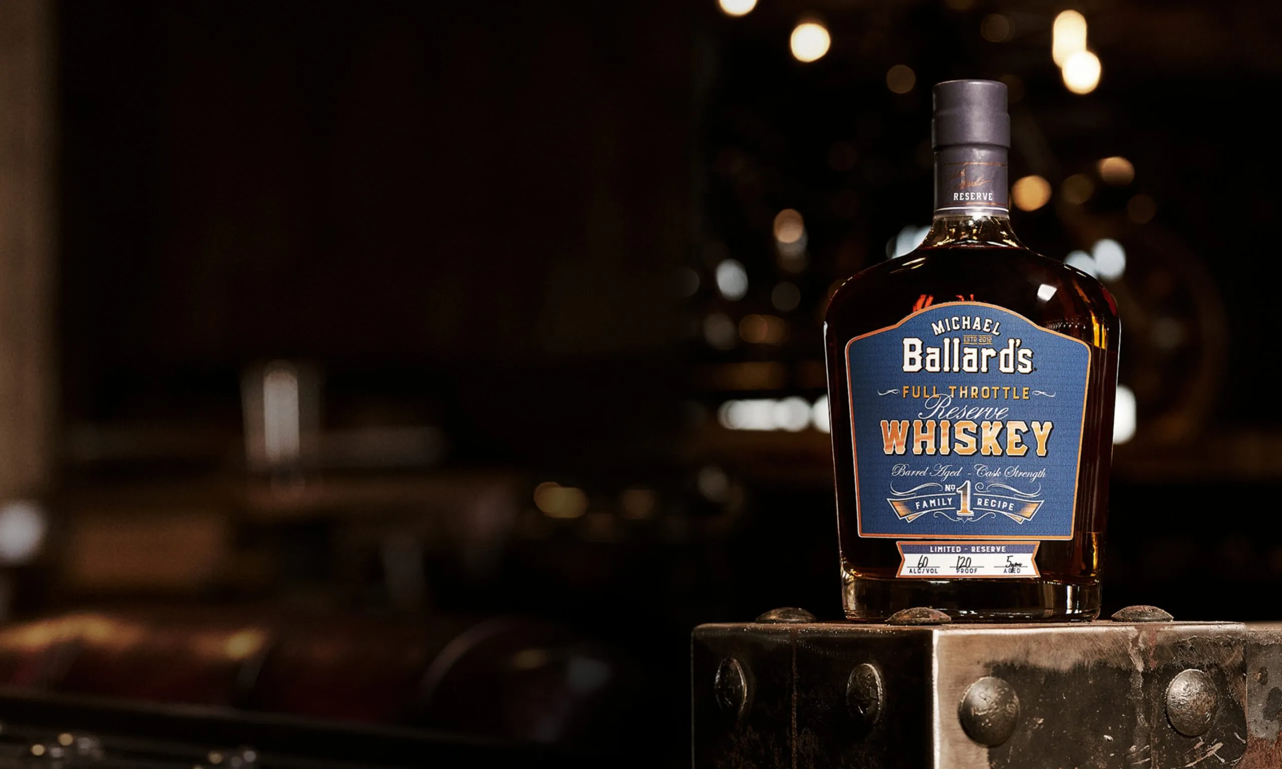 Bottle of Michael Ballard’s Full Throttle Reserve Whiskey representing small-batch craftsmanship and key whiskey terms
