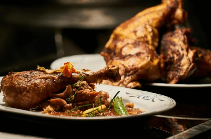 Smoked Thanksgiving turkey dish served at Full Throttle Distillery & Grill This Thanksgiving.