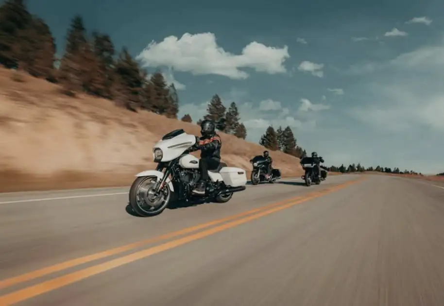 Motorcyclist on the road
